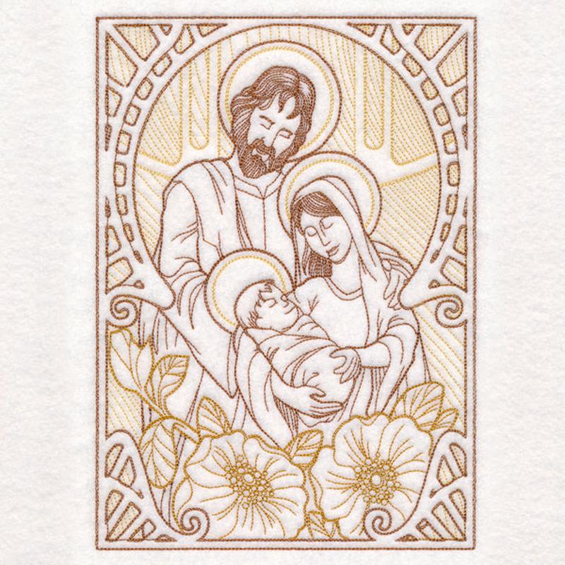 Art Nouveau Gilded Holy Family