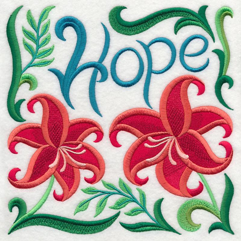 Art Nouveau Hope with Scarlet Lily