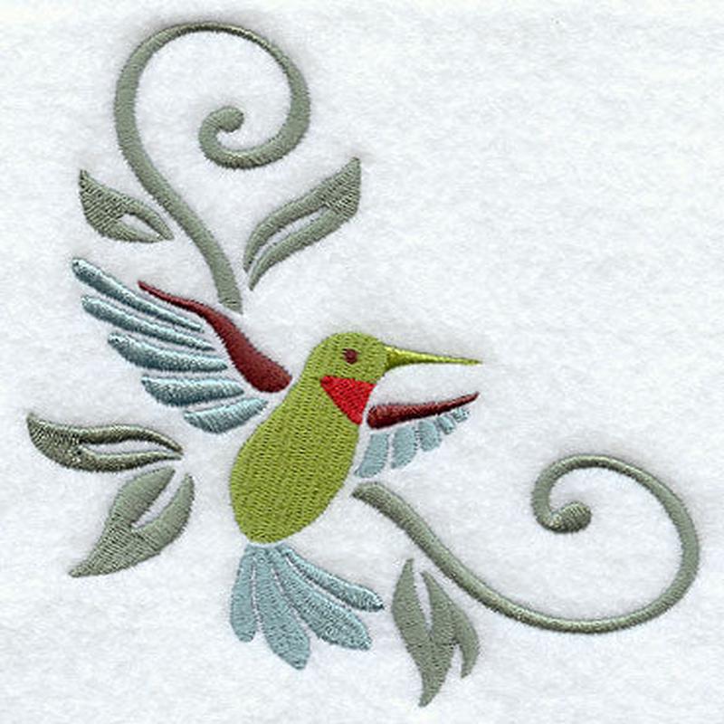 Art Nouveau Hummingbird Corner