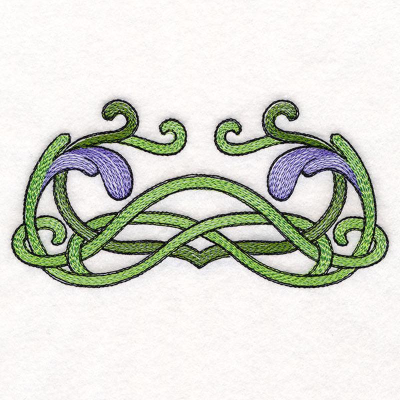Art Nouveau Iris Border Accent