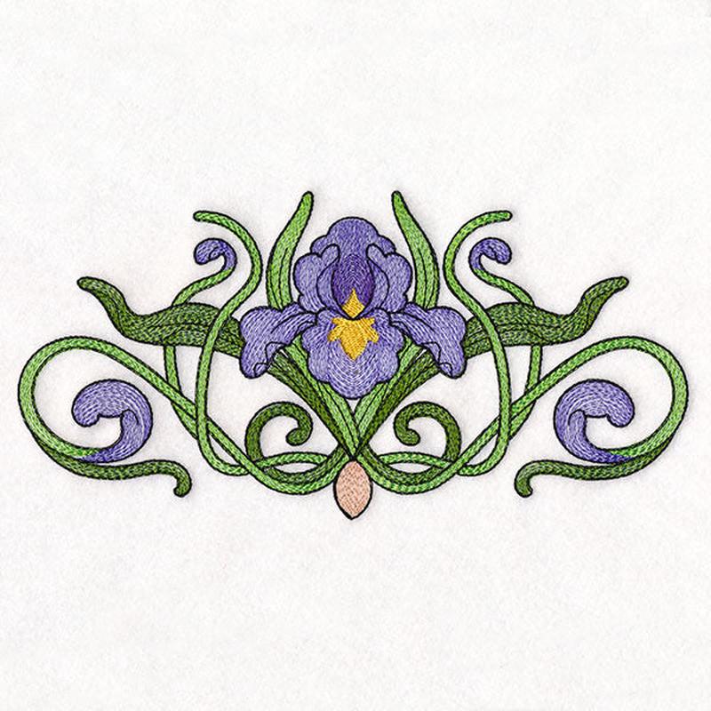 Art Nouveau Iris Feature