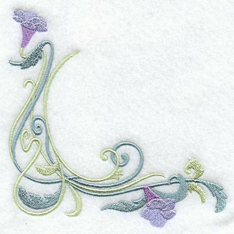 Art Nouveau Morning Glory Corner