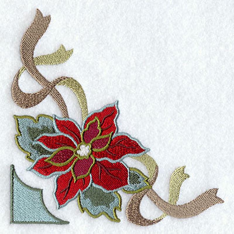 Art Nouveau Poinsettia Corner