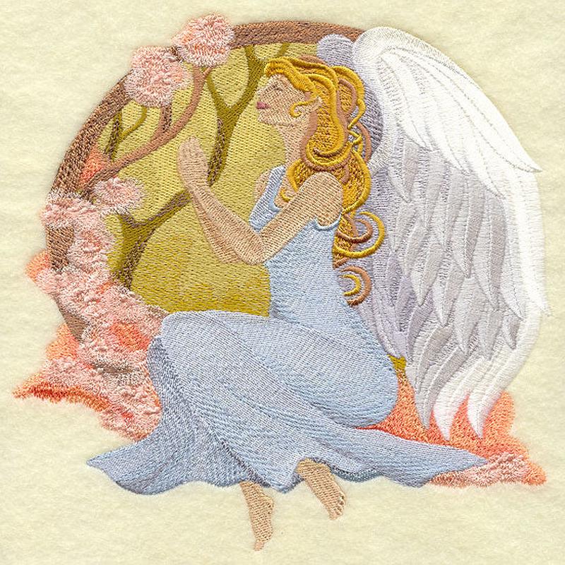 Art Nouveau Praying Angel Circle