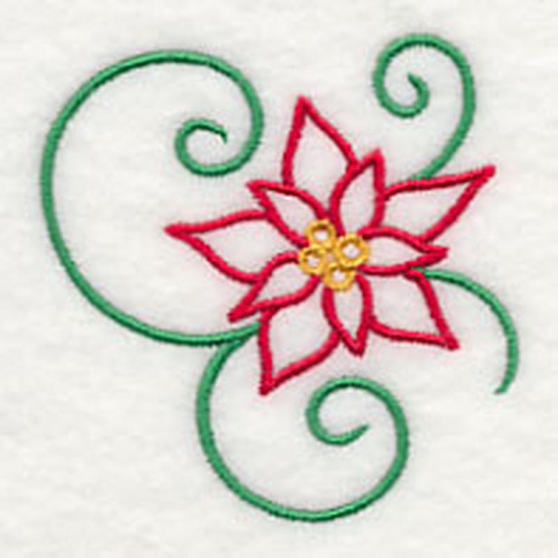 Art Nouveau Pretty Poinsettias Accent