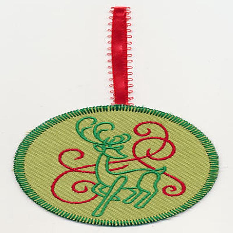 Art Nouveau Reindeer Ornament (In-the-Hoop)