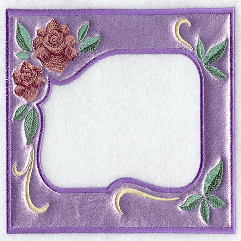 Art Nouveau Roses Photo Frame (In-the-Hoop)