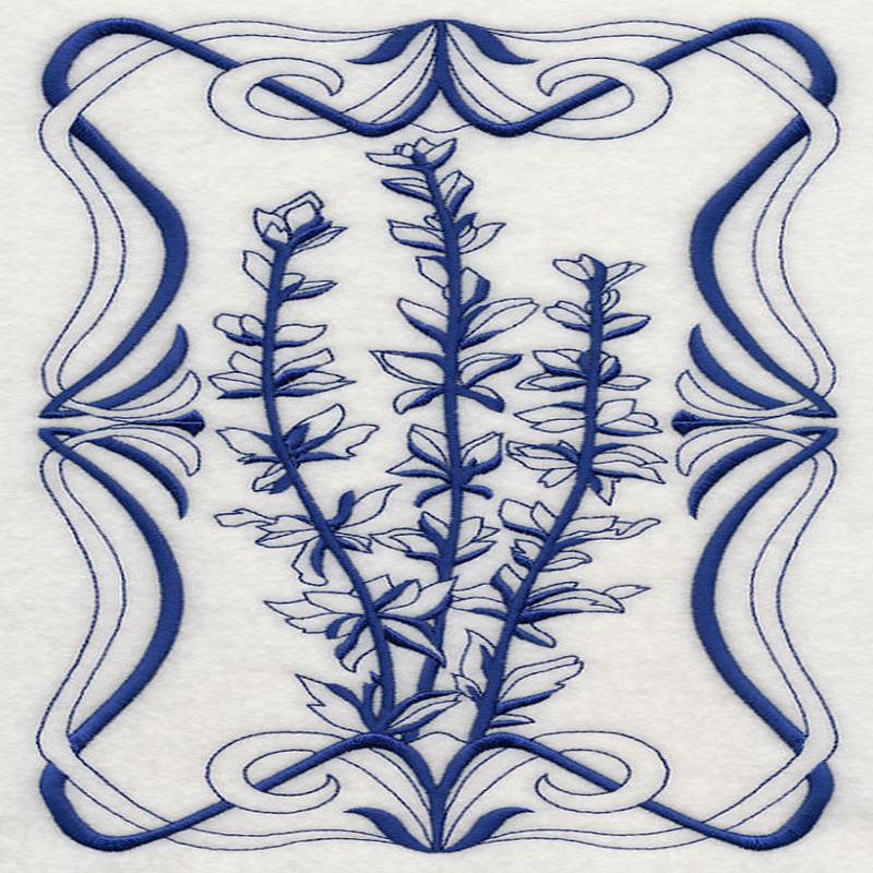 Art Nouveau Salvia (Bluework)