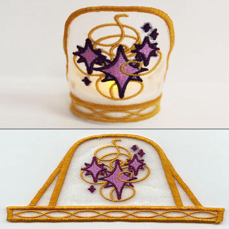 Art Nouveau Shining Stars Tea Light Wrap (In-the-Hoop)