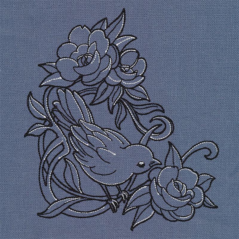 Art Nouveau Sparrow Corner