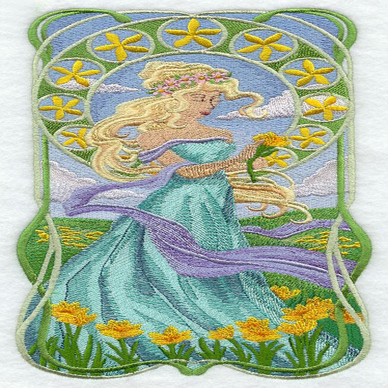 Art Nouveau Spirits of the Season - Spring