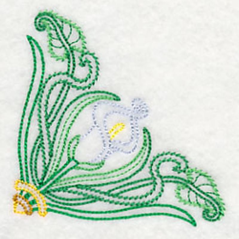 Art Deco Calla Lily - Corner (Vintage)