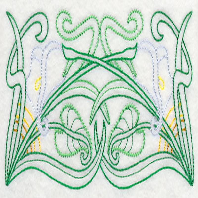 Art Deco Calla Lily - Horizontal Border (Vintage)