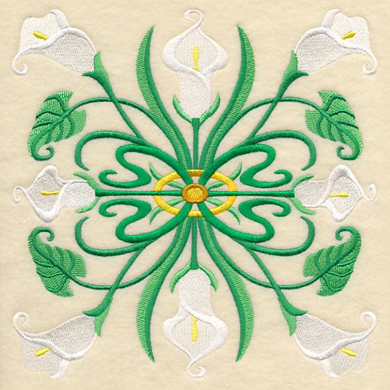 Art Deco Calla Lily - Square