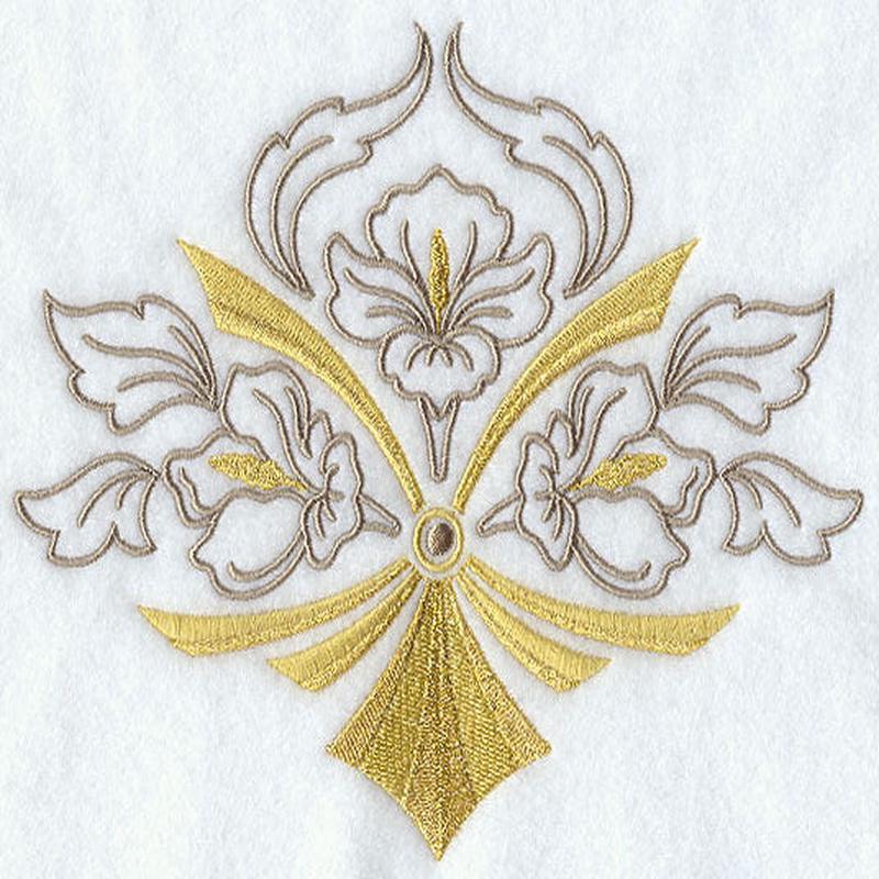 Art Deco Floral Crest