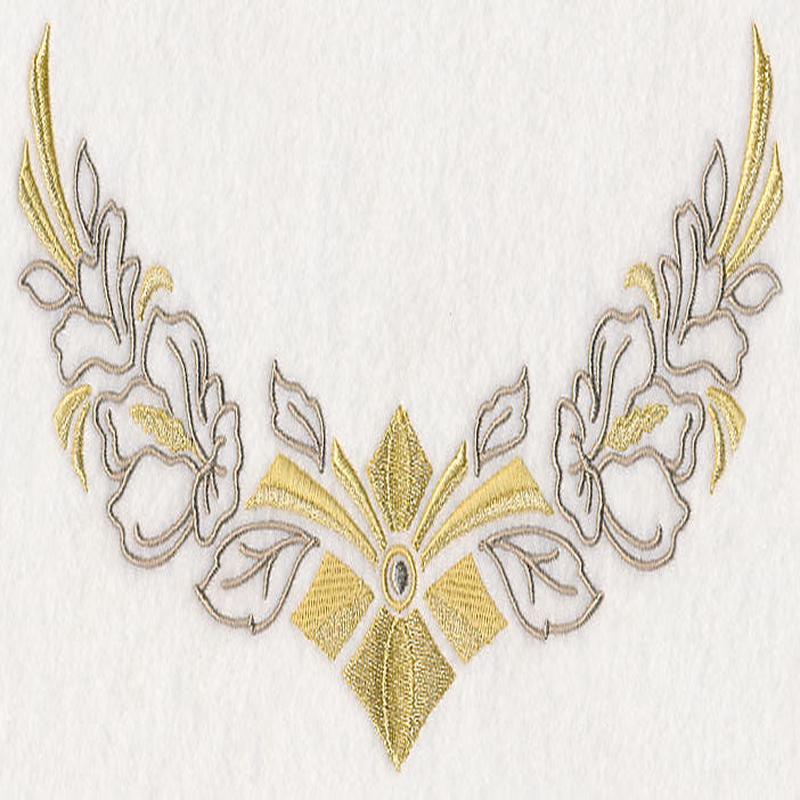 Art Deco Floral Neckline (Crewneck)