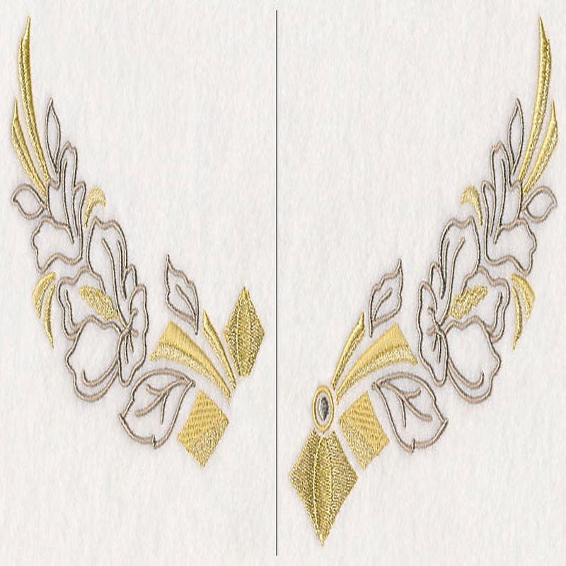 Art Deco Floral Neckline (Crewneck) (Split)