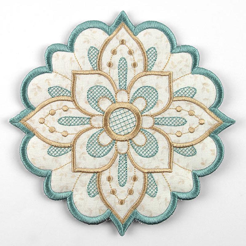 Art Deco Flower Trivet (In-the-Hoop)