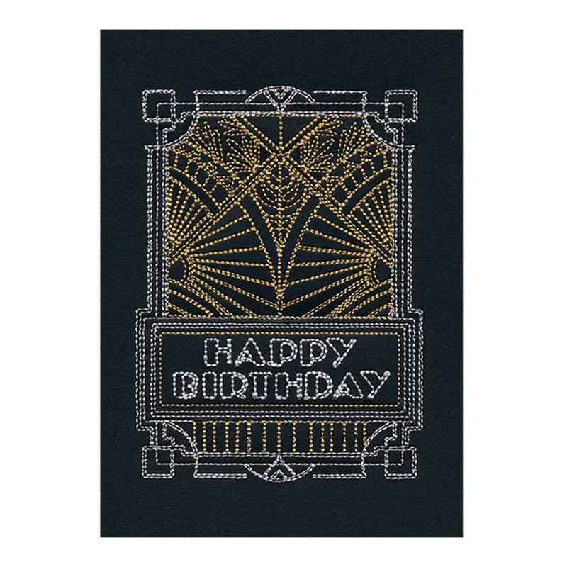 Art Deco Happy Birthday (Cardstock)