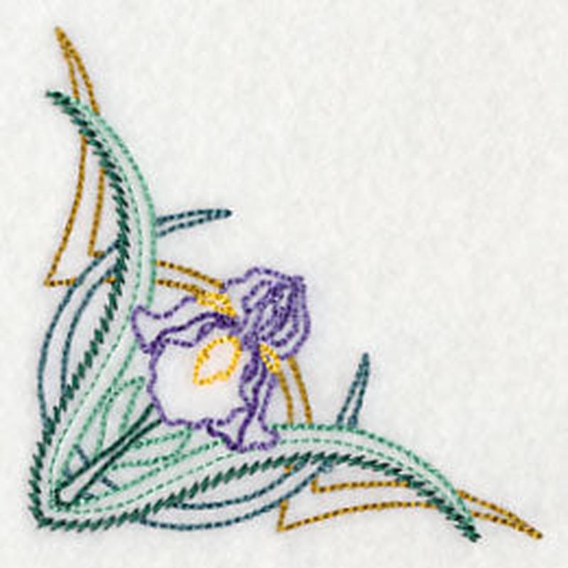 Art Deco Iris - Corner (Vintage)