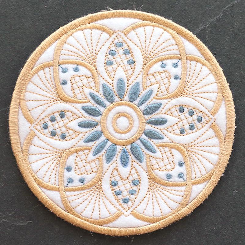 Art Deco Kaleidoscope Coaster (In-the-Hoop)