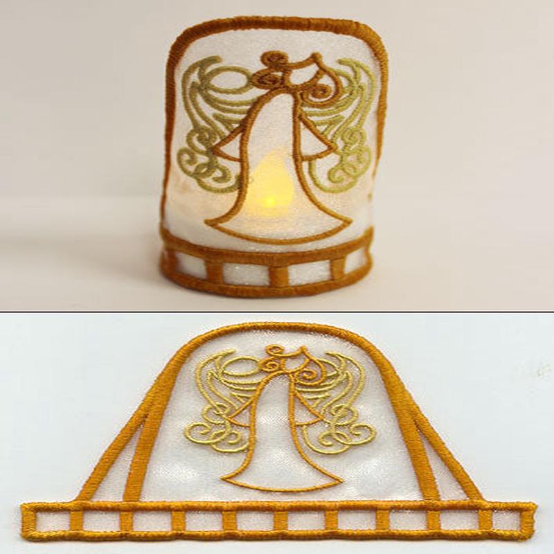 Art Nouveau Angel 1 Tea Light Wrap (In-the-Hoop)