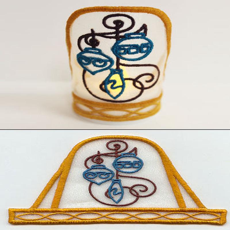 Art Nouveau Antique Ornaments Tea Light Wrap (In-the-Hoop)