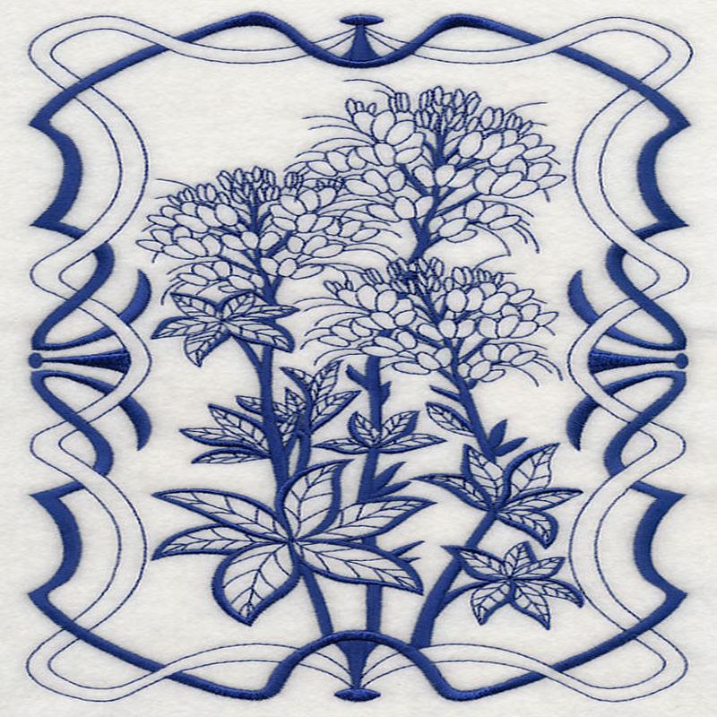 Art Nouveau Blue Spider (Bluework)