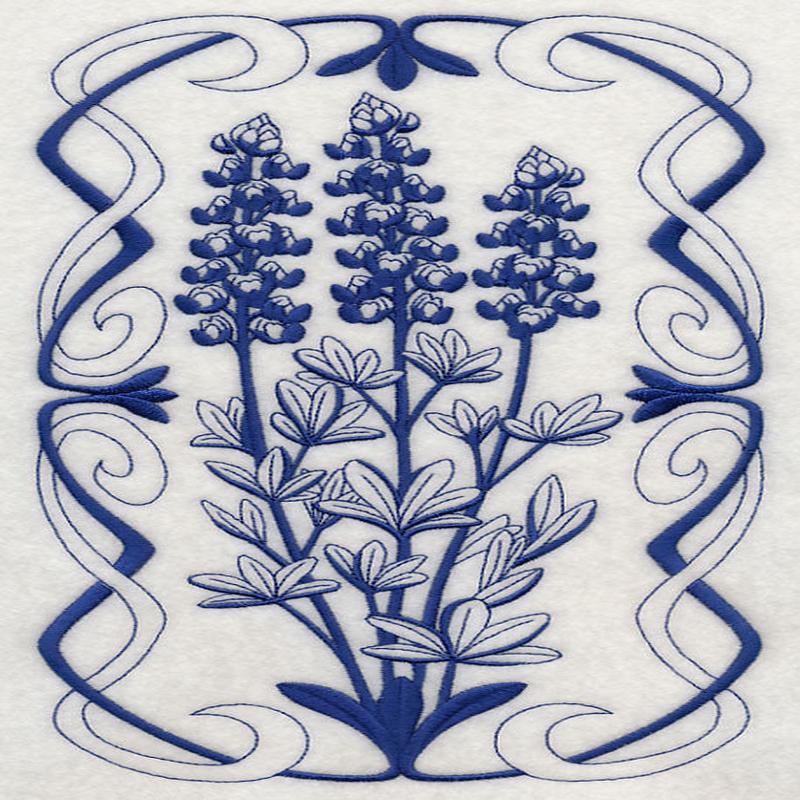 Art Nouveau Bluebonnet (Bluework)