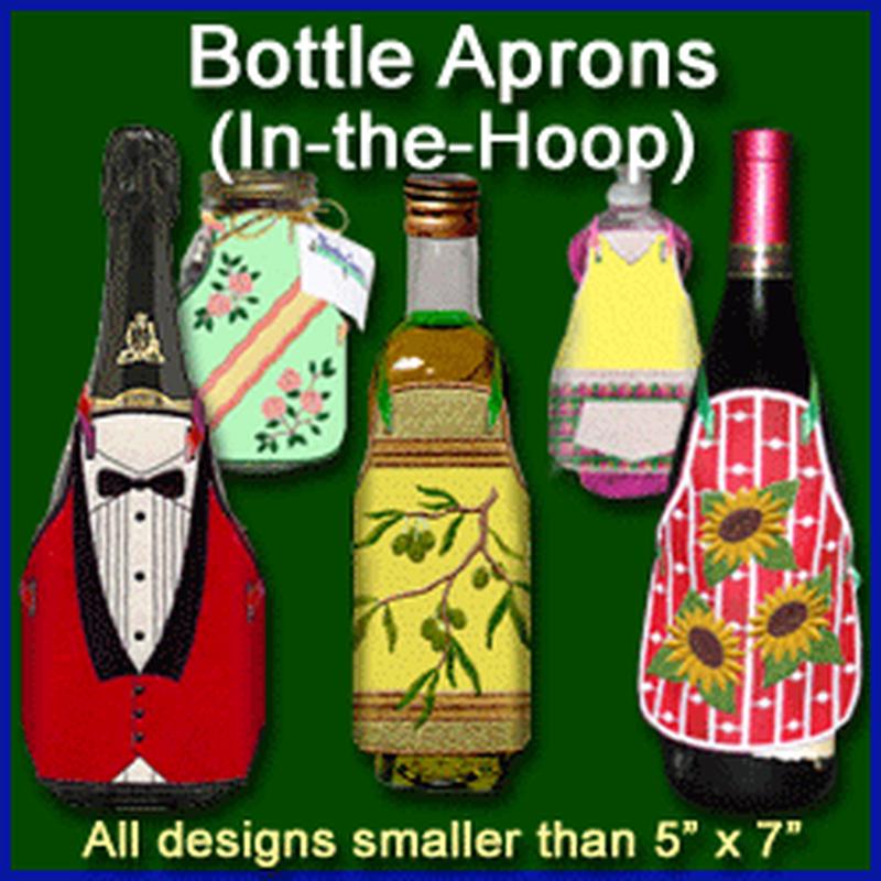 A Bottle Aprons (In-the-Hoop) Design Pack