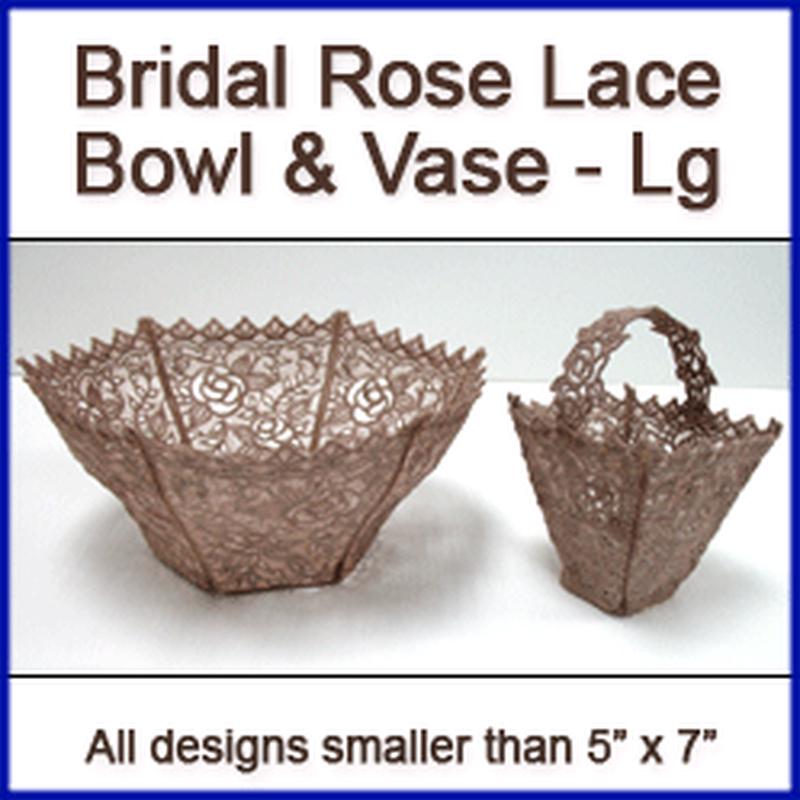 A Bridal Rose Bowl & Vase (Lace) Design Pack