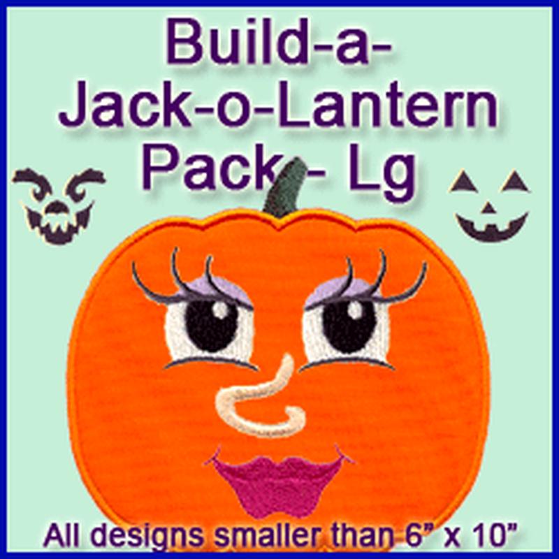 A Build-a-Jack-o-Lantern Design Pack (Applique)