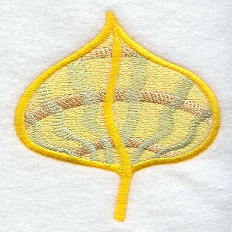 Art Deco Autumn Cottonwood Leaf