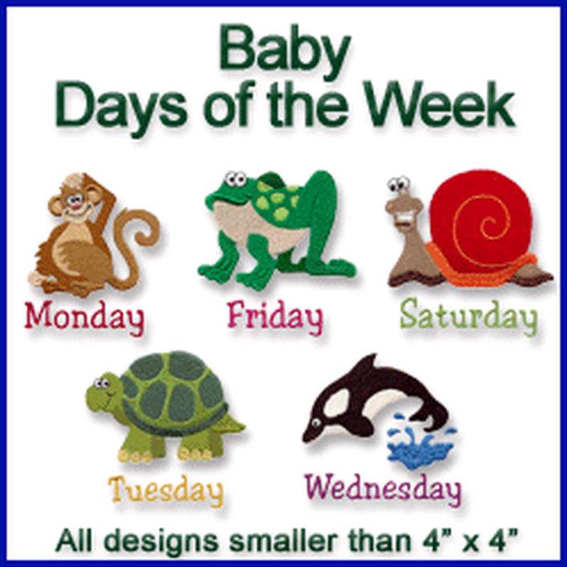 A Baby Days of the Week Design Pack