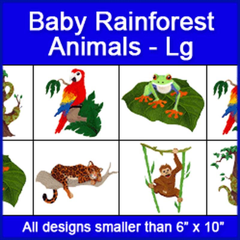 A Baby Rainforest Animals Design Pack