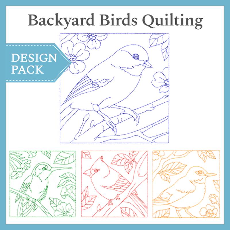 A Backyard Birds Quilting Design Pack