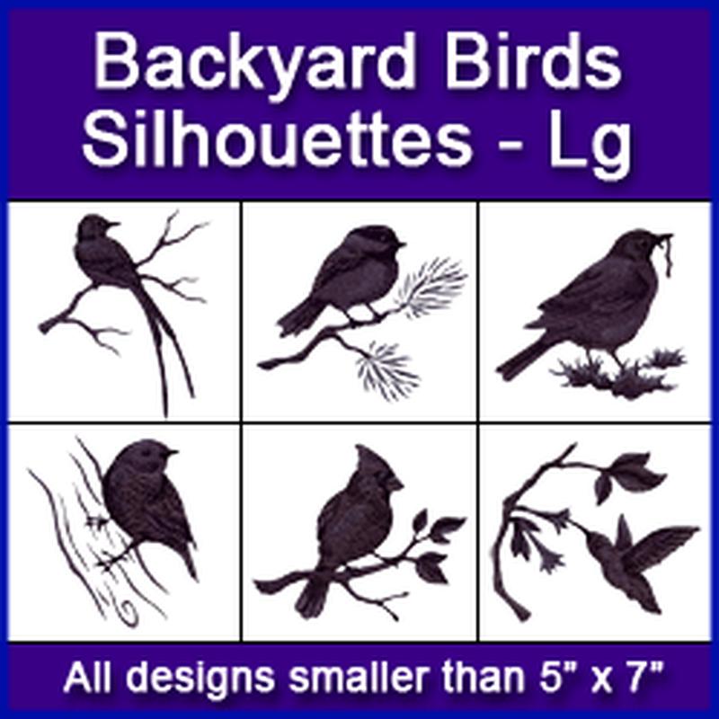 A Backyard Birds Silhouettes Design Pack