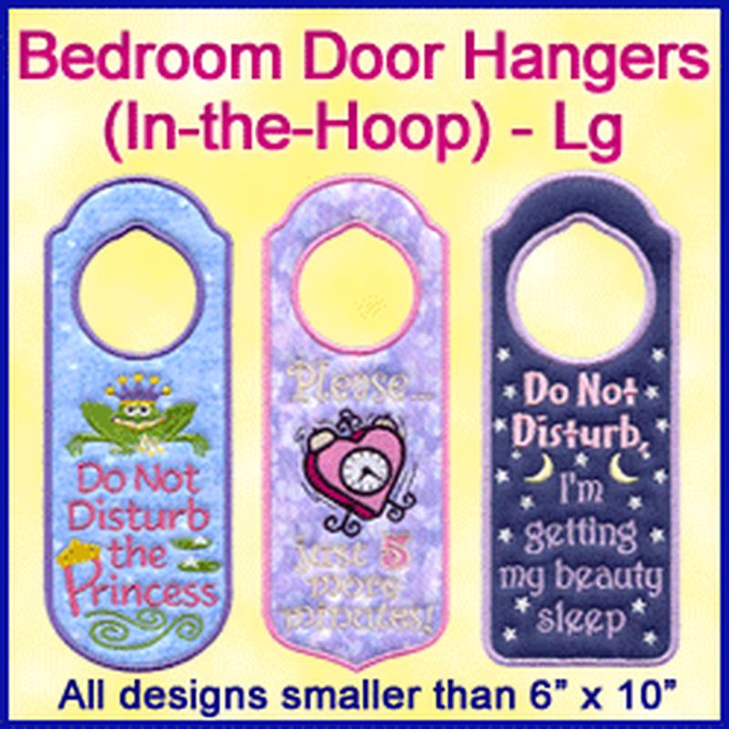 A Bedroom Door Hangers (In-the-Hoop) Design Pack