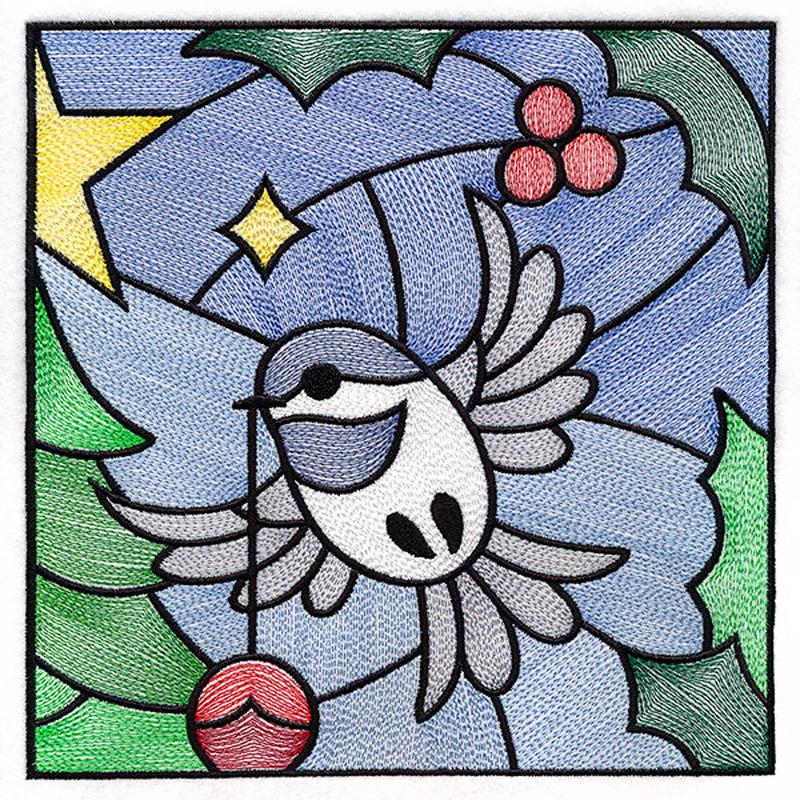 A Birds at Christmas Tree Scene Square 2