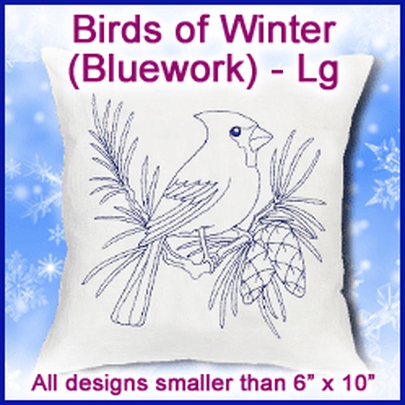 A Birds of Winter (Bluework) Design Pack