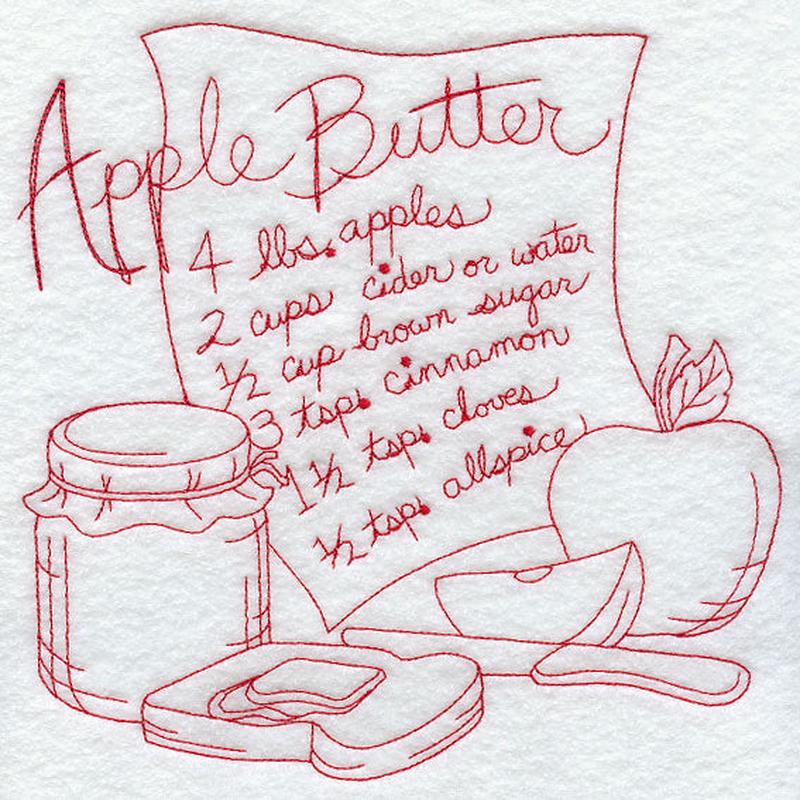 Apple Butter (Redwork)