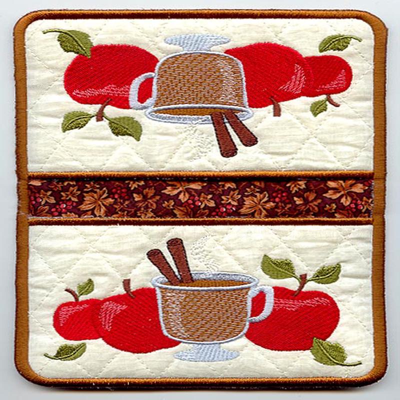 Apples and Cider Pot Holder (In-the-Hoop)