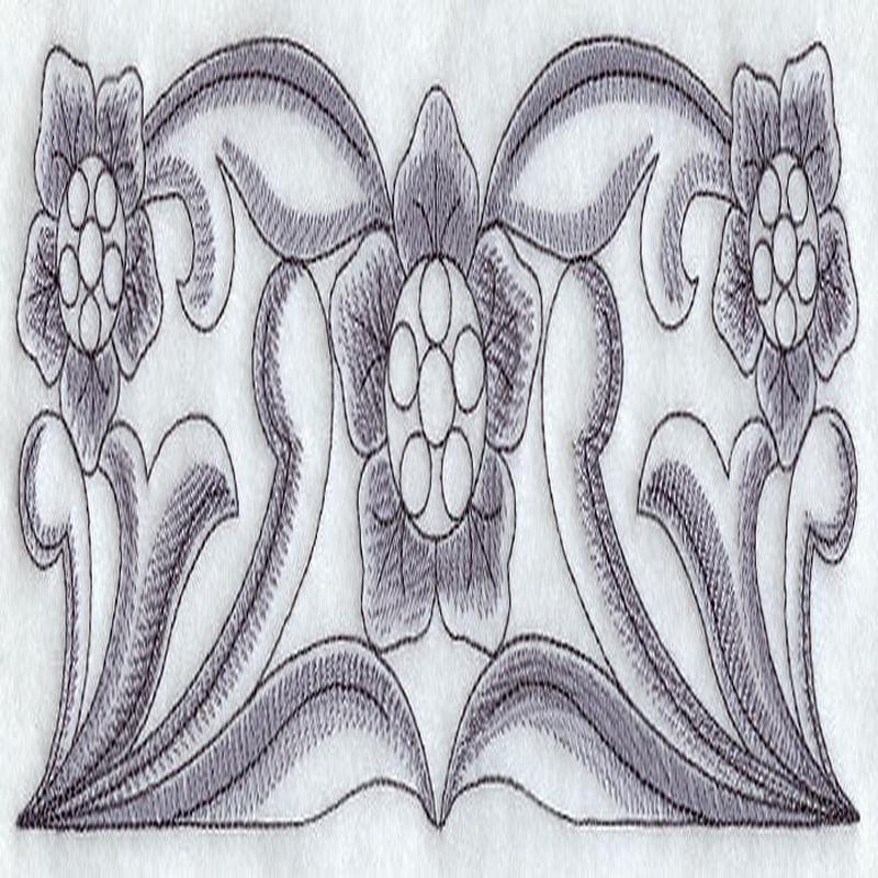 Antique Flowers Border