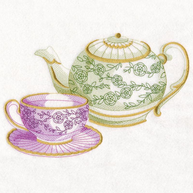 Antique Teapot and Teacup