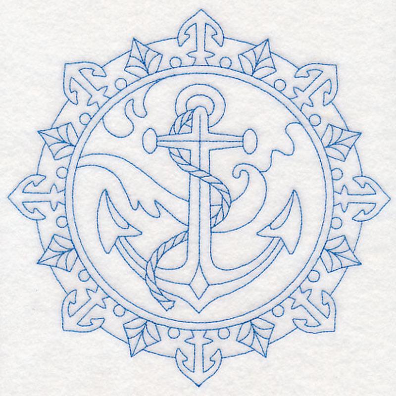 Anchor Medallion (Bluework)