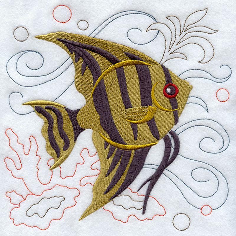 Angelfish Under the Sea Square