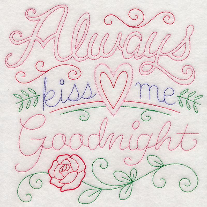 Always Kiss Me Goodnight Square (Vintage)