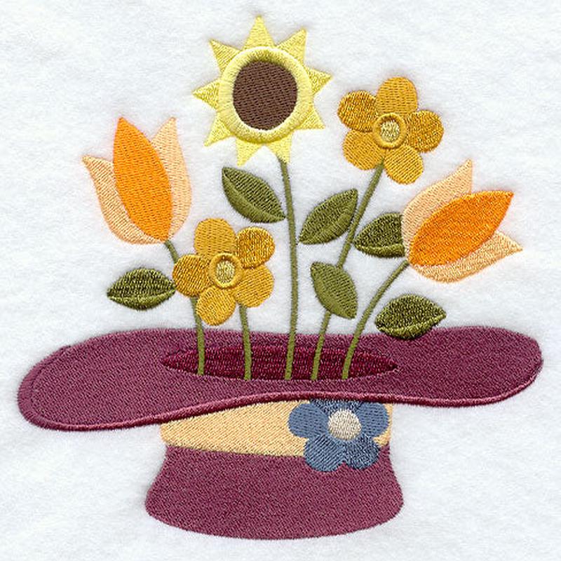 American Folk Flowers Hat