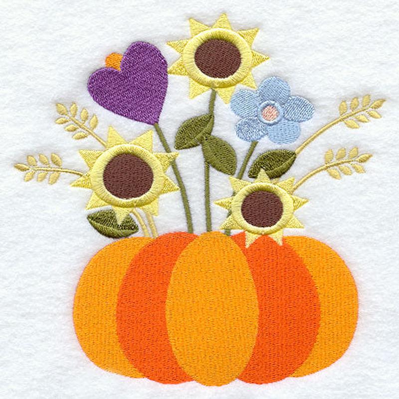 American Folk Flowers Pumpkin