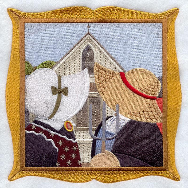 American Gothic Sunbonnet Sue and Fisherman Fred